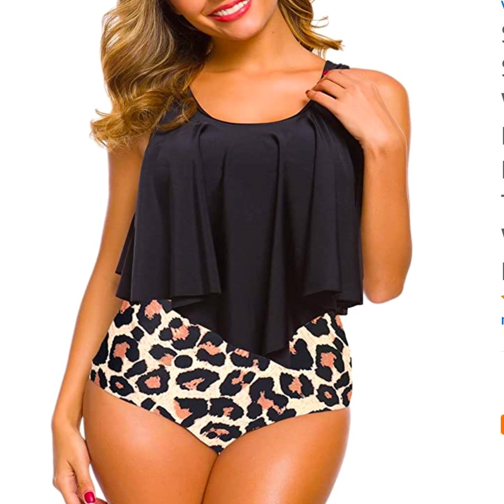 High waist Swimsuit Two Piece Bathing Suit NWT XL
